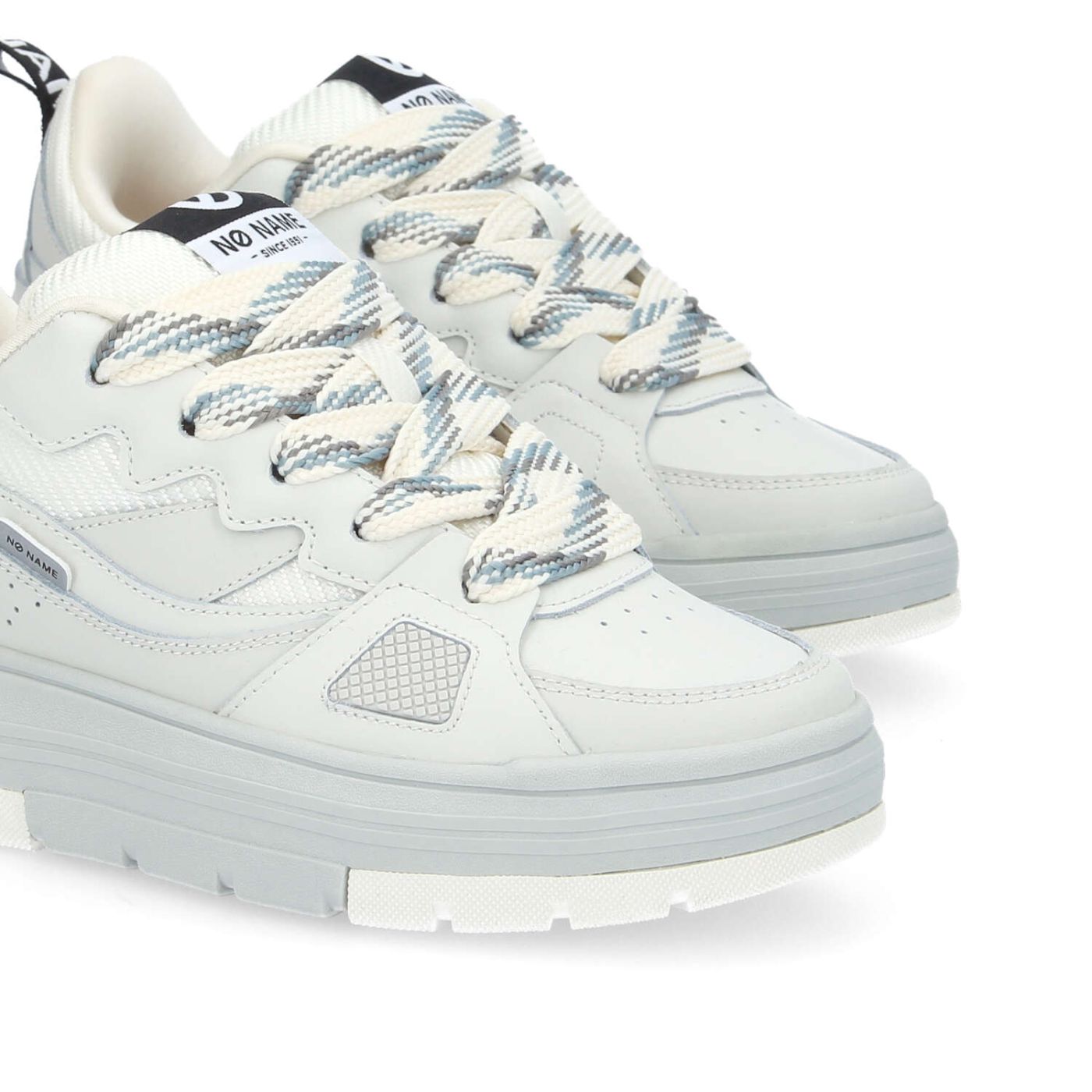 NOLLIE SNEAKER W  -  NAPPA/NUB/STRAW  - BIANCO SPORCO/GRIGIO